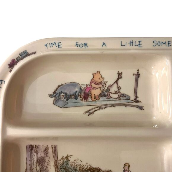 Vintage Winnie the Pooh Selandia Melamine Kids Tray Time for a Little Something - Picture 2 of 7